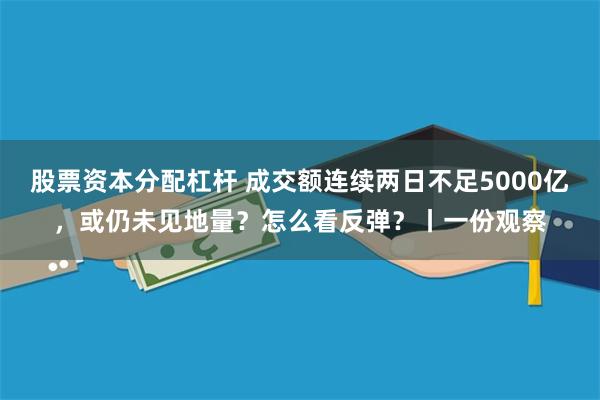 股票资本分配杠杆 成交额连续两日不足5000亿，或仍未见地量？怎么看反弹？丨一份观察