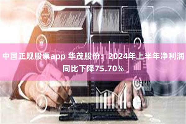 中国正规股票app 华茂股份：2024年上半年净利润同比下降75.70%