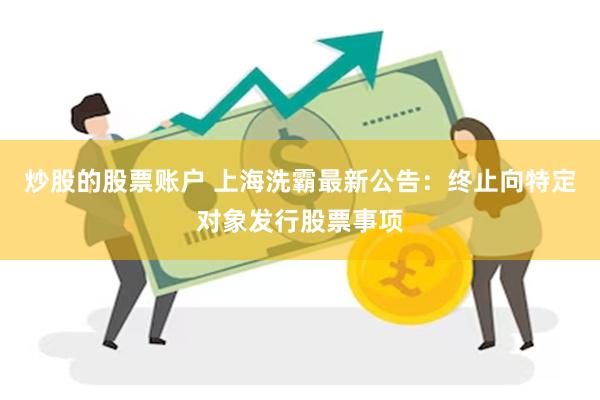 炒股的股票账户 上海洗霸最新公告：终止向特定对象发行股票事项